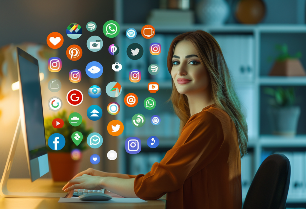 woman working at computer